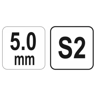 Cheie hexagonală YATO 5,0 mm / 17 x 140 mm S2