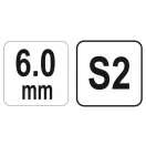 Cheie hexagonală YATO 6,0 mm / 17 x 200 mm S2