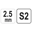 YATO Cheie hexagonală cu cap bilă 2,5 mm / 13 x 100 mm S2