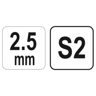 YATO Cheie hexagonală cu cap bilă 2,5 mm / 13 x 100 mm S2
