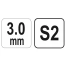 YATO Cheie hexagonală cu cap bilă 3,0 mm / 13 x 100 mm S2