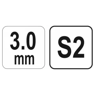 YATO Cheie hexagonală cu cap bilă 3,0 mm / 13 x 100 mm S2
