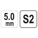 YATO Cheie hexagonală cu cap bilă 5,0 mm / 17 x 140 mm S2