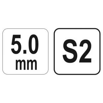 YATO Cheie hexagonală cu cap bilă 5,0 mm / 17 x 140 mm S2