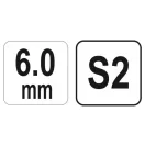 YATO Cheie hexagonală cu cap bilă 6,0 mm / 17 x 170 mm S2
