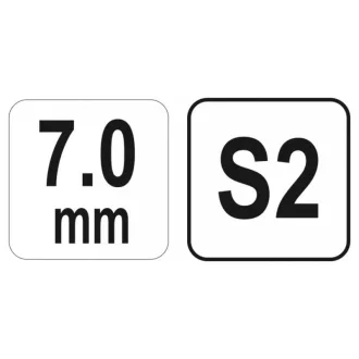 YATO Cheie hexagonală cu cap bilă 7,0 mm / 17 x 170 mm S2