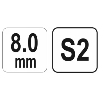 YATO Cheie hexagonală cu cap bilă 8,0 mm / 22 x 200 mm S2