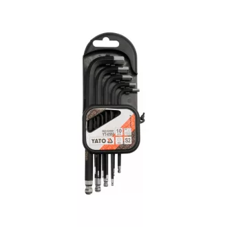   YATO Set chei hexagonale cu cap bilă 10 bucăți 1,27-10 mm S2