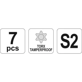 Set chei Torx YATO 7 piese T9-T30 S2