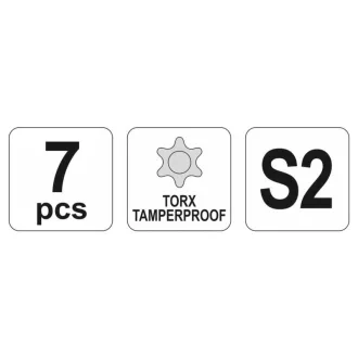 Set chei Torx YATO 7 piese T9-T30 S2
