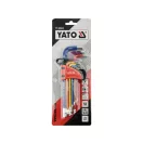 YATO Set chei hexagonale cu cap sferic lung 9 piese 1,5 - 10 mm S2