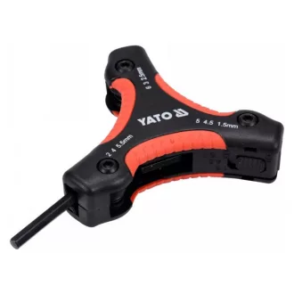 Set chei hexagonale pliabile YATO și chei Torx 26 piese CrV