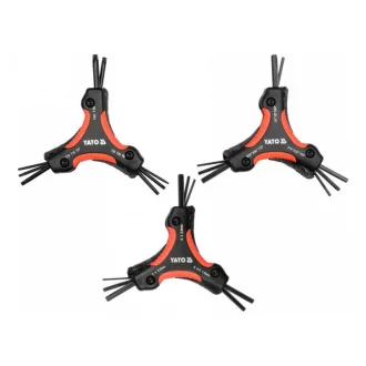 Set chei hexagonale pliabile YATO și chei Torx 26 piese CrV