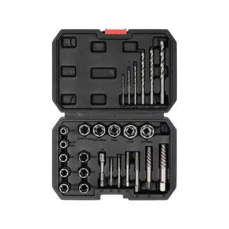   YATO Extractor de șuruburi sparte, rupte și set de burghie 26 bucăți 3/8"