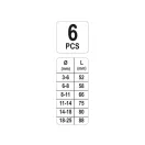 YATO Set de extracție șuruburi 6 piese M3-M25