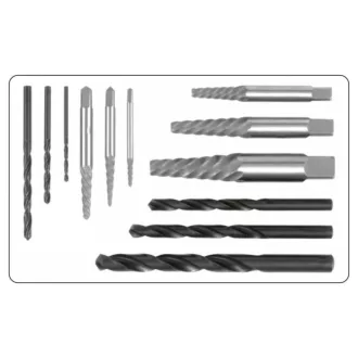   YATO Extractor de șuruburi și set de burghie 12 piese M3-M24
