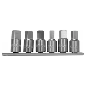   Set chei de scurgere a uleiului YATO 6 piese 3/8", 1/2", 8mm, 10mm, 12mm, 14mm 3/8" CrV