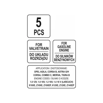 YATO Set de fixare control 5 piese (benzină) Opel