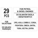 Set de fixare YATO Control 29 piese (Diesel si benzina) Opel
