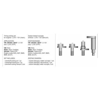 YATO Set de fixare control 4 piese (benzină) VW Skoda Seat