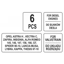 YATO Set de fixare control 6 piese (Diesel) Opel Fiat Alfa Romeo