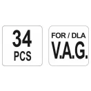 Set de fixare YATO Control 34 piese (Diesel si benzina) Audi Seat Skoda VW