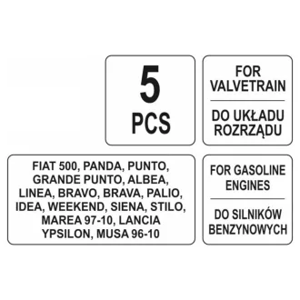 YATO Set de fixare control 5 piese (benzină) Fiat Lancia