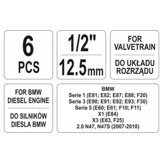 YATO Set de fixare control 6 piese (Diesel) BMW