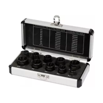   Set de îndepărtare a capului de șurubelniță YATO 10 bucăți 3/8" 9-19 mm