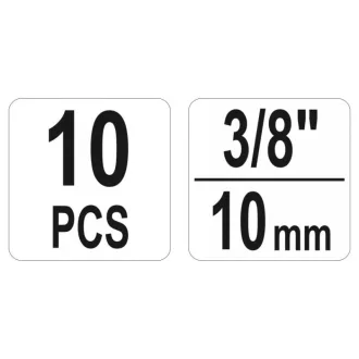   Set de îndepărtare a capului de șurubelniță YATO 10 bucăți 3/8" 9-19 mm