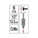 YATO Set chei tubulare 6 piese 1/2" 17-27 mm CrMo
