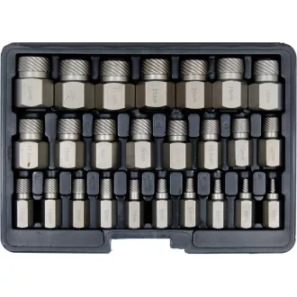   Set de extracție YATO 25 bucăți (pentru șuruburi interne torx, hexagonale și spline)