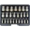 Set de extracție YATO 25 bucăți (pentru șuruburi interne torx, hexagonale și spline)