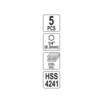   Set de extracție a șurubelniței YATO cu suport de biți din 5 piese