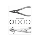 Cleste YATO Seeger 225 mm cioc exterior