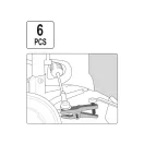 YATO Set extractoare cap sferic 6 piese