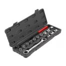 YATO Set de fixare curea canelată cu 15 piese