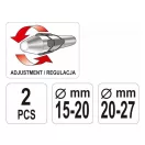 Set centrare ambreiaj YATO 2 piese 15-27 mm reglabil
