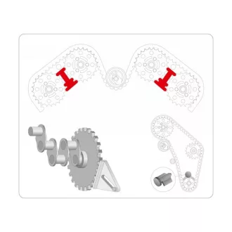  YATO Set de fixare control 8 piese Citroën Fiat Ford Opel Peugeot VW