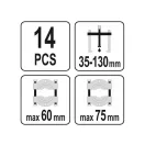 Set extractoare de rulmenți YATO 14 piese