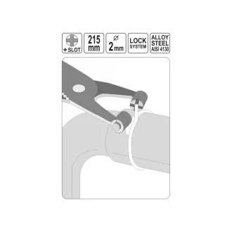 Cleste cleme țevi de apă YATO 215 mm