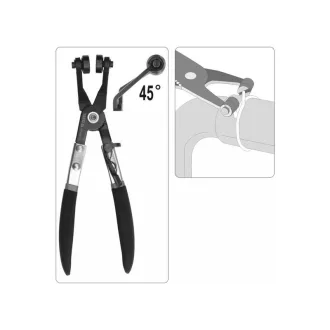 Clește pentru cleme țevi de apă YATO 215 mm 45°