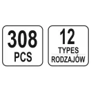 YATO Kit brevet plastic 308 piese Fiat