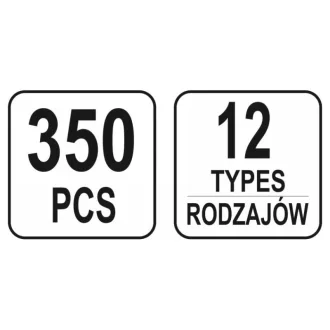 YATO Kit de brevet din plastic 350 de piese Volvo