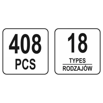 YATO Kit de brevet plastic 408 piese Nissan