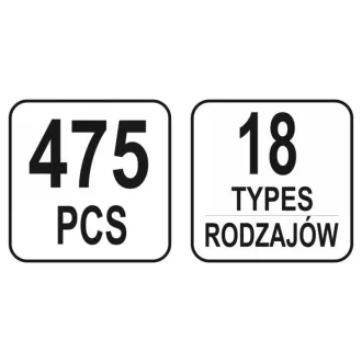 YATO Kit de brevet din plastic 475 piese Mazda