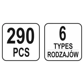 YATO Kit brevet plastic 290 piese BMW