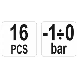   Set de măsurare pompe de vid și AC YATO 10 părți -1÷0 bar