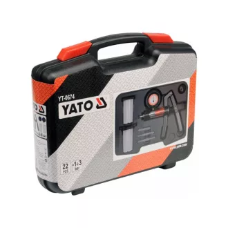   Set de măsurare pompe de vid și AC YATO 22 părți -1÷3 bar