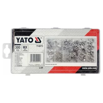Set piulițe hexagonale YATO 300 bucăți M3-M10